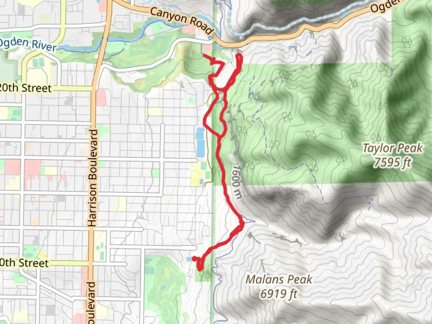 An image depicting the trail Taylor Canyon Trail and Bonneville Shoreline Trail and its surrounding area.