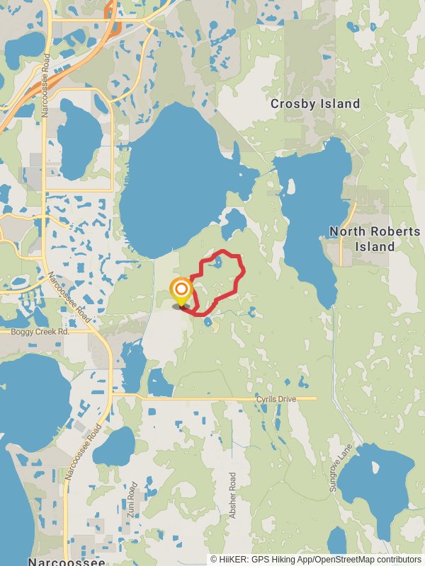 Center Trail and North-South Trail Loop