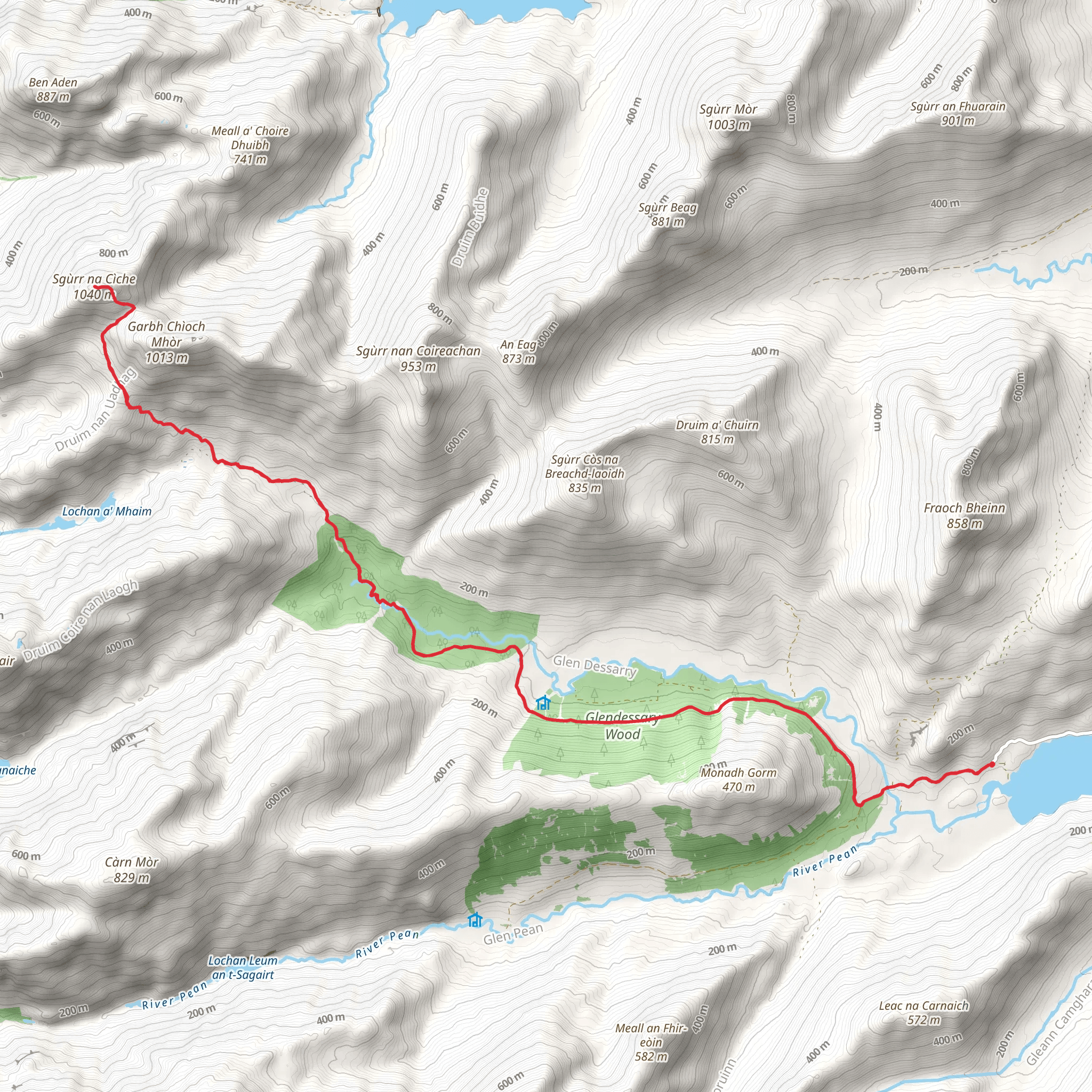 Sgùrr na Cìche mobile static map