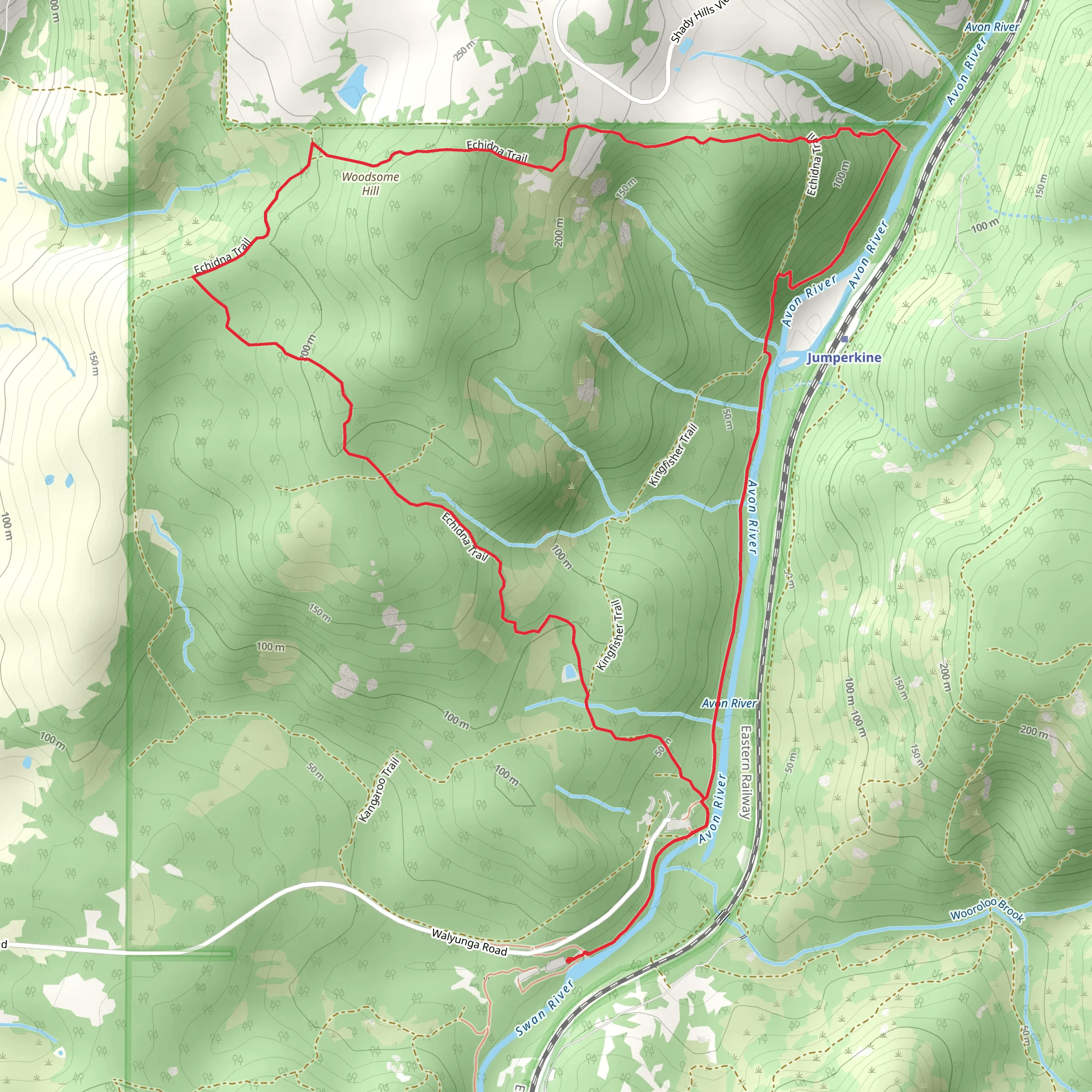 Echidna Trail mobile static map
