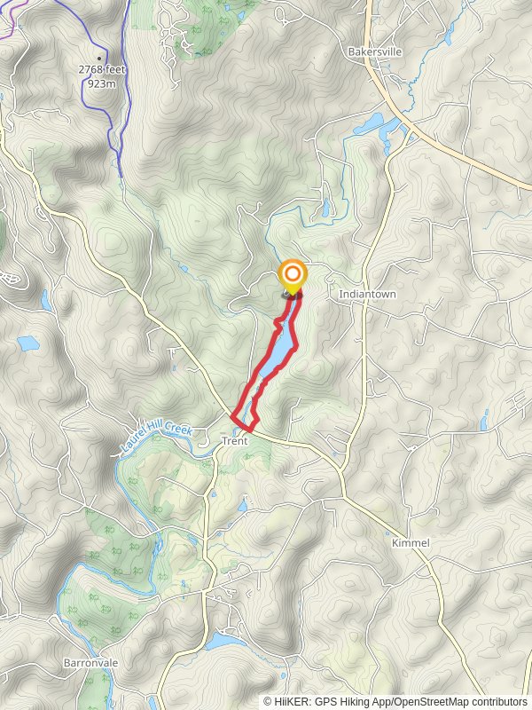Laurel Hill Lake Loop Trail mobile static map