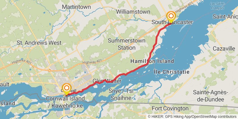 Waterfront Trail stage 2 Map
