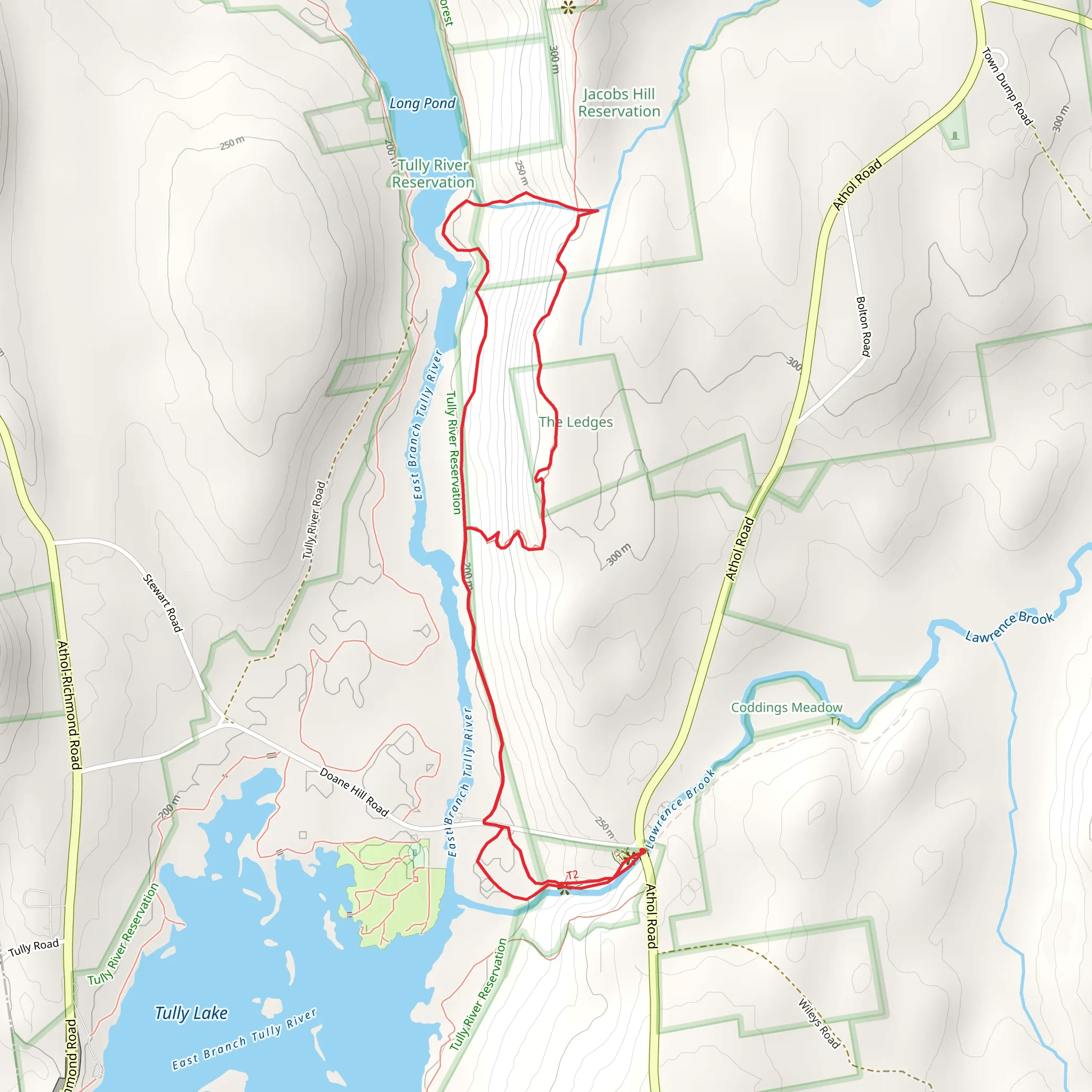 East Branch Tully River Loop mobile static map