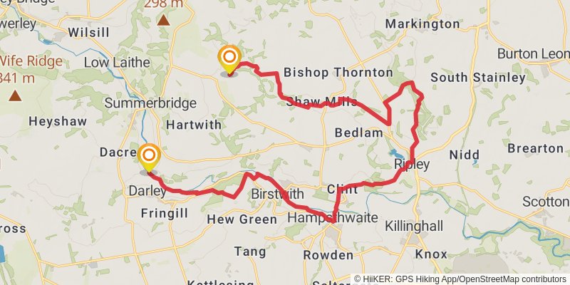 Nidderdale Way stage 4 Map