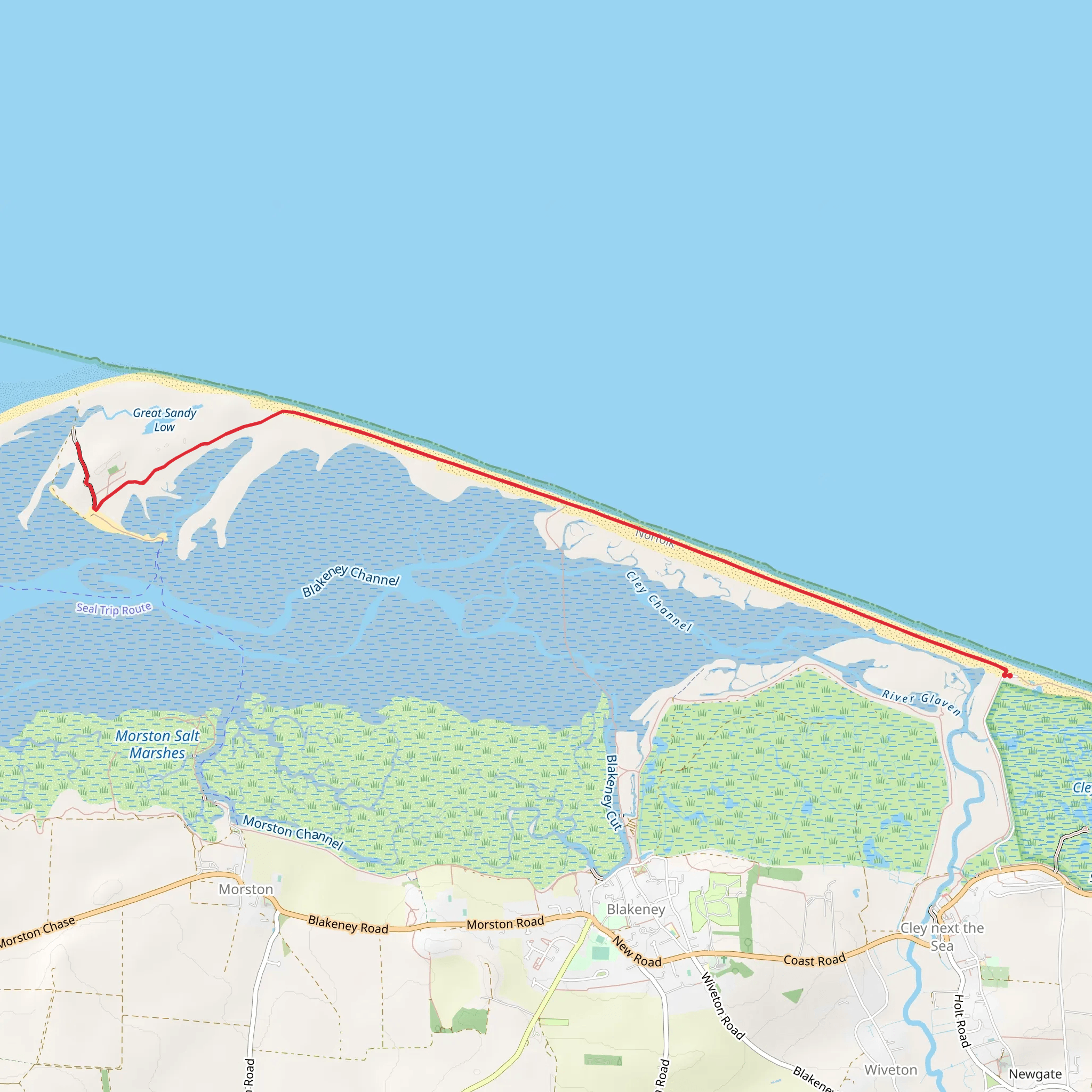 Blakeney Point Coastal Walk - Blakeney - Norfolk mobile static map