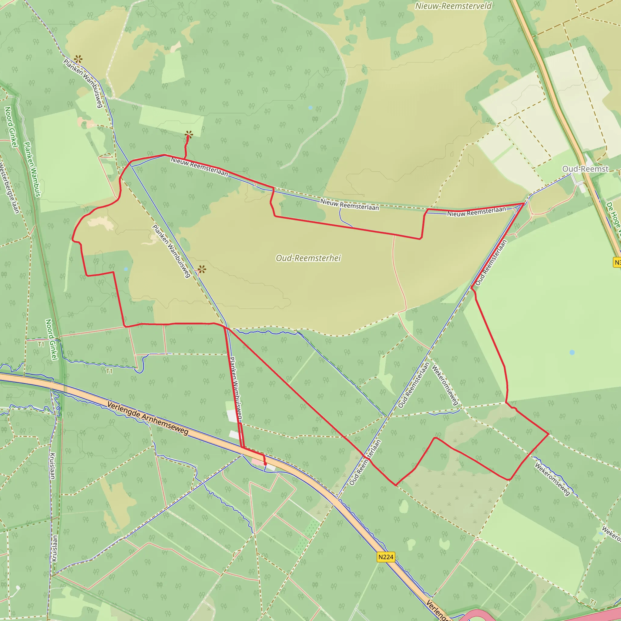 Observatiepunt and Oud Reemsterhei Loop mobile static map
