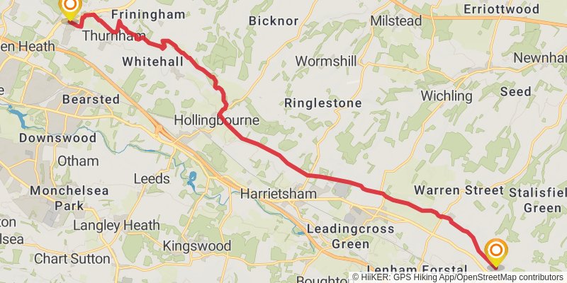 North Downs Way stage 8 Map