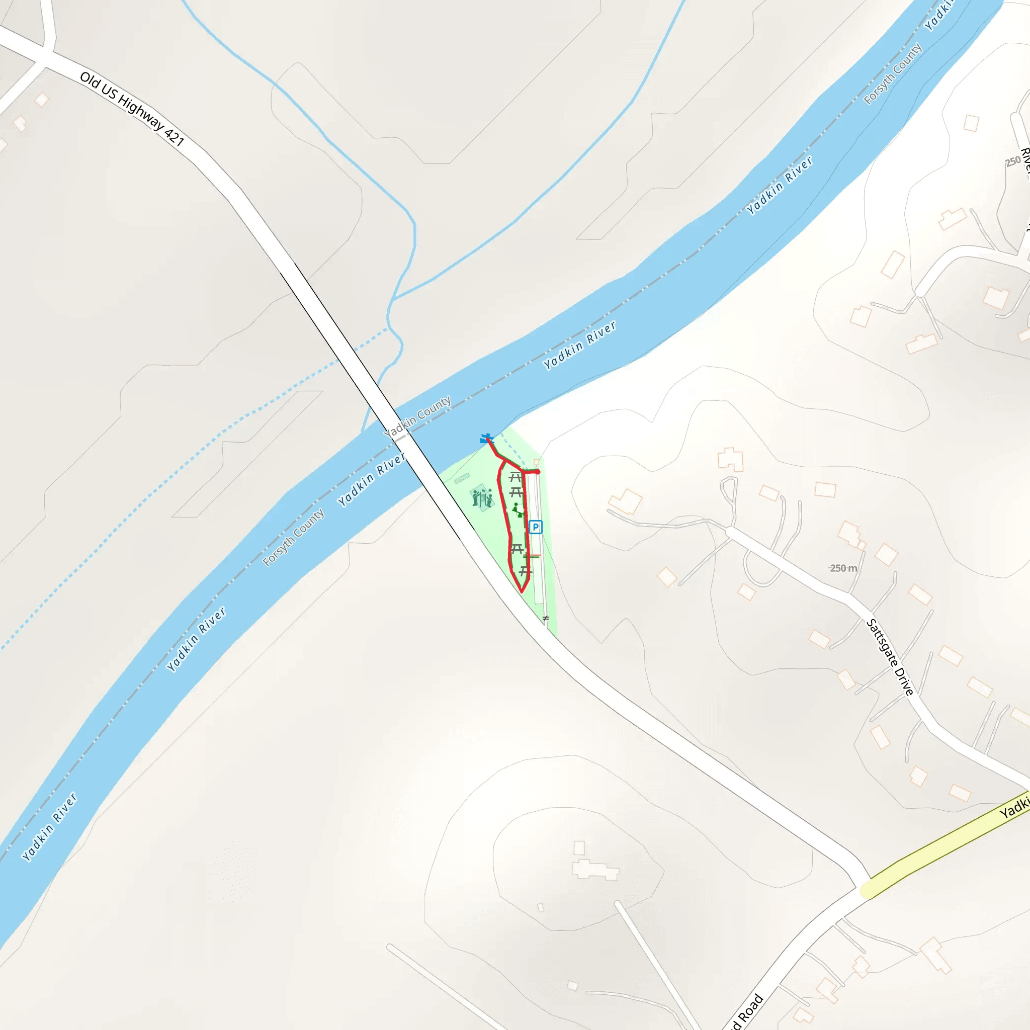 Old U S 421 River Park Loop mobile static map