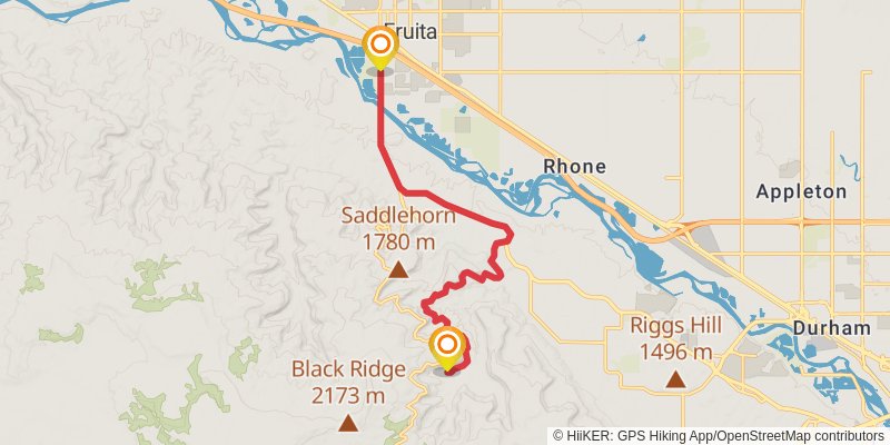 American Discovery Trail North Route stage 262 Map