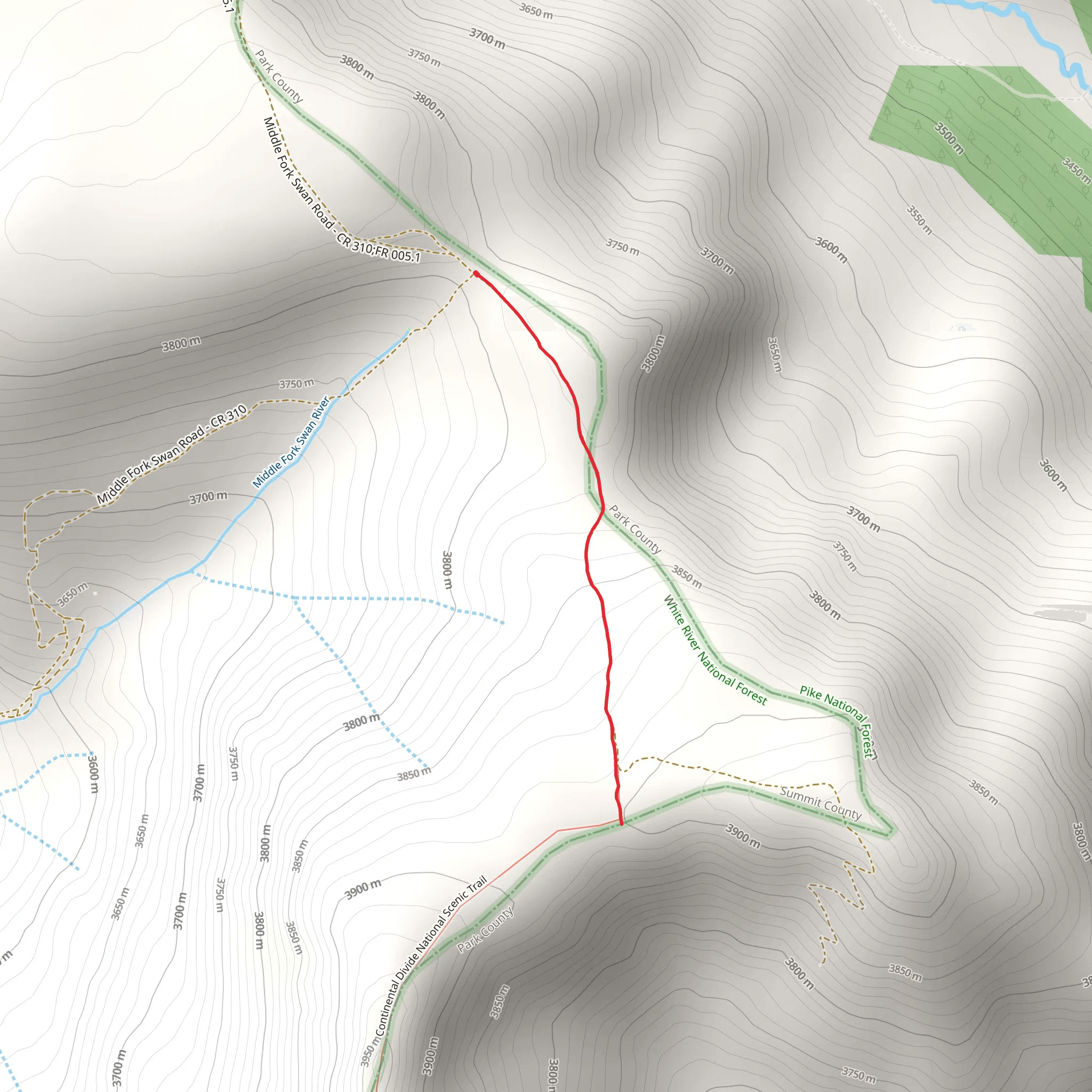 Upper Deer Creek Trail mobile static map