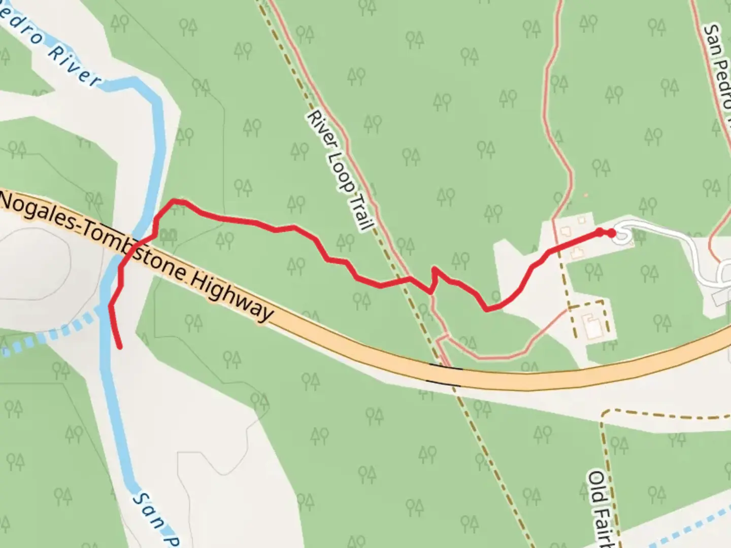 An image depicting the trail San Pedro River via Sky Island Traverse and its surrounding area.