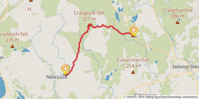 Southern Upland Way stage 3 Map