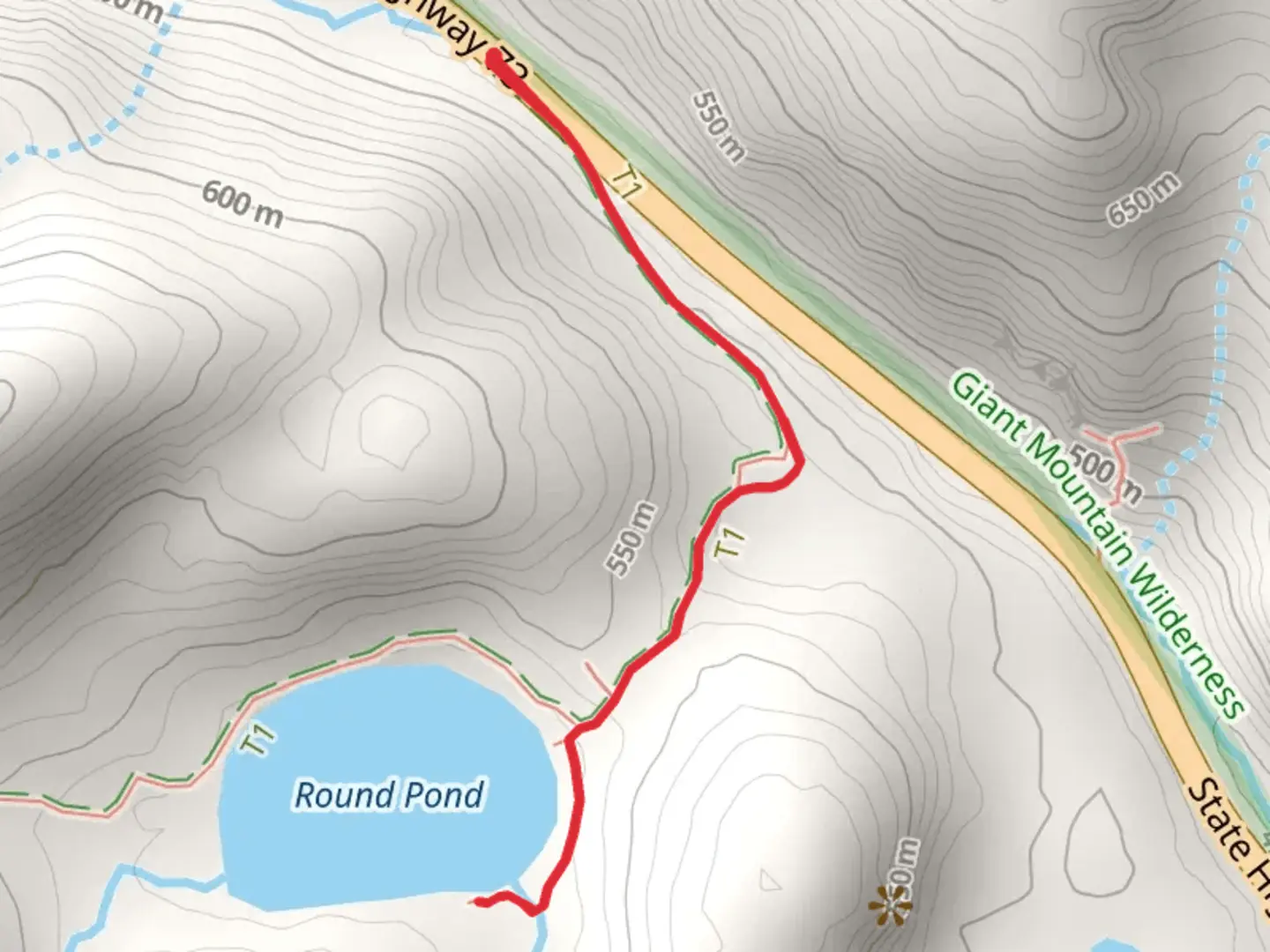 An image depicting the trail Round Pond Trail and its surrounding area.
