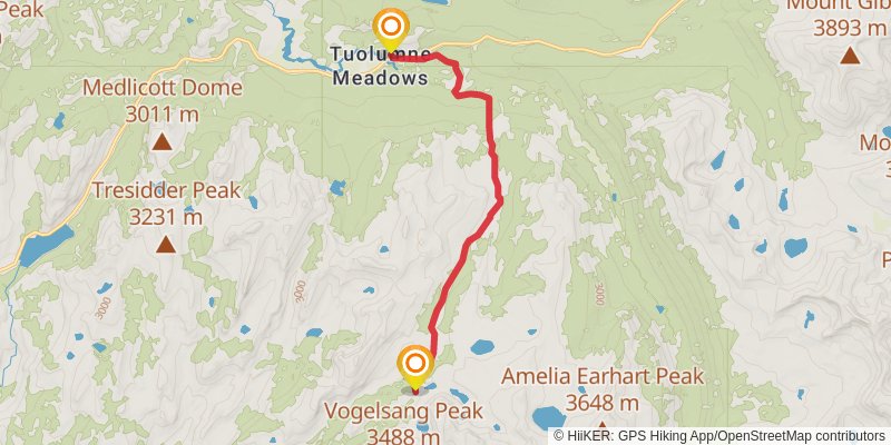 High Sierra Camps Loop stage 4 Map