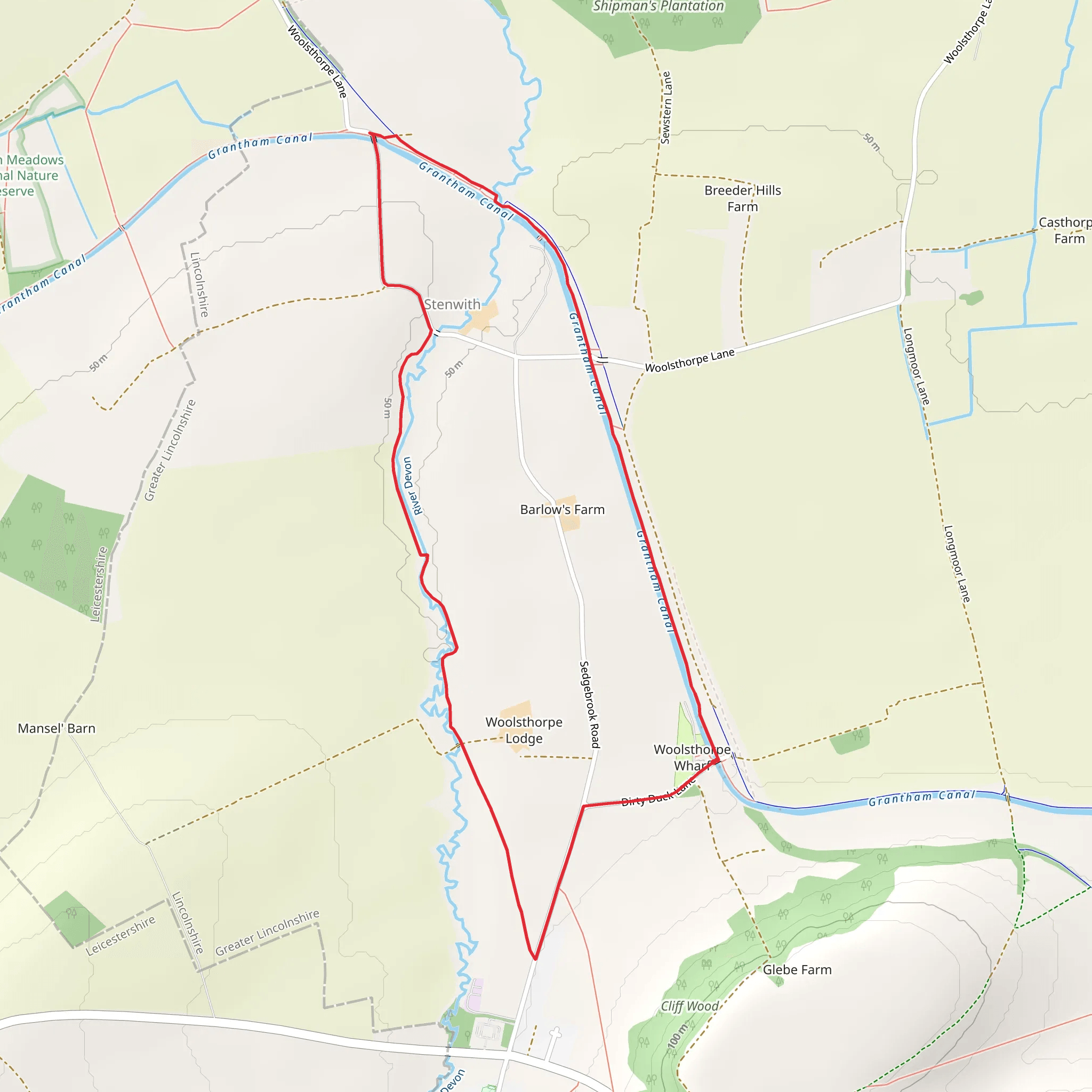 Woolsthorpe and Stenwith mobile static map