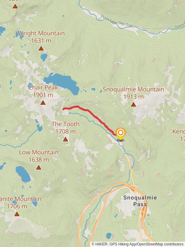 Source Lake View via Snow Lake Trail mobile static map