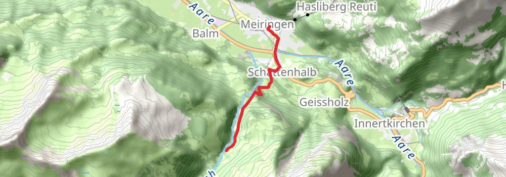 Via Alpina - Green Trail stage 14 Map