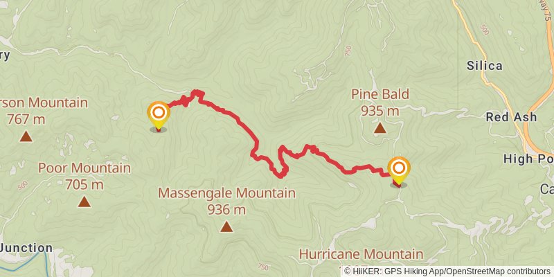 Cumberland Trail - New River Segment stage 4 Map