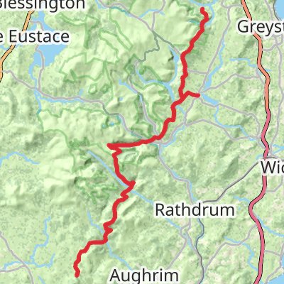 Wicklow Way 6-Day Moderate Tour (Hillwalk Tours) mobile static map