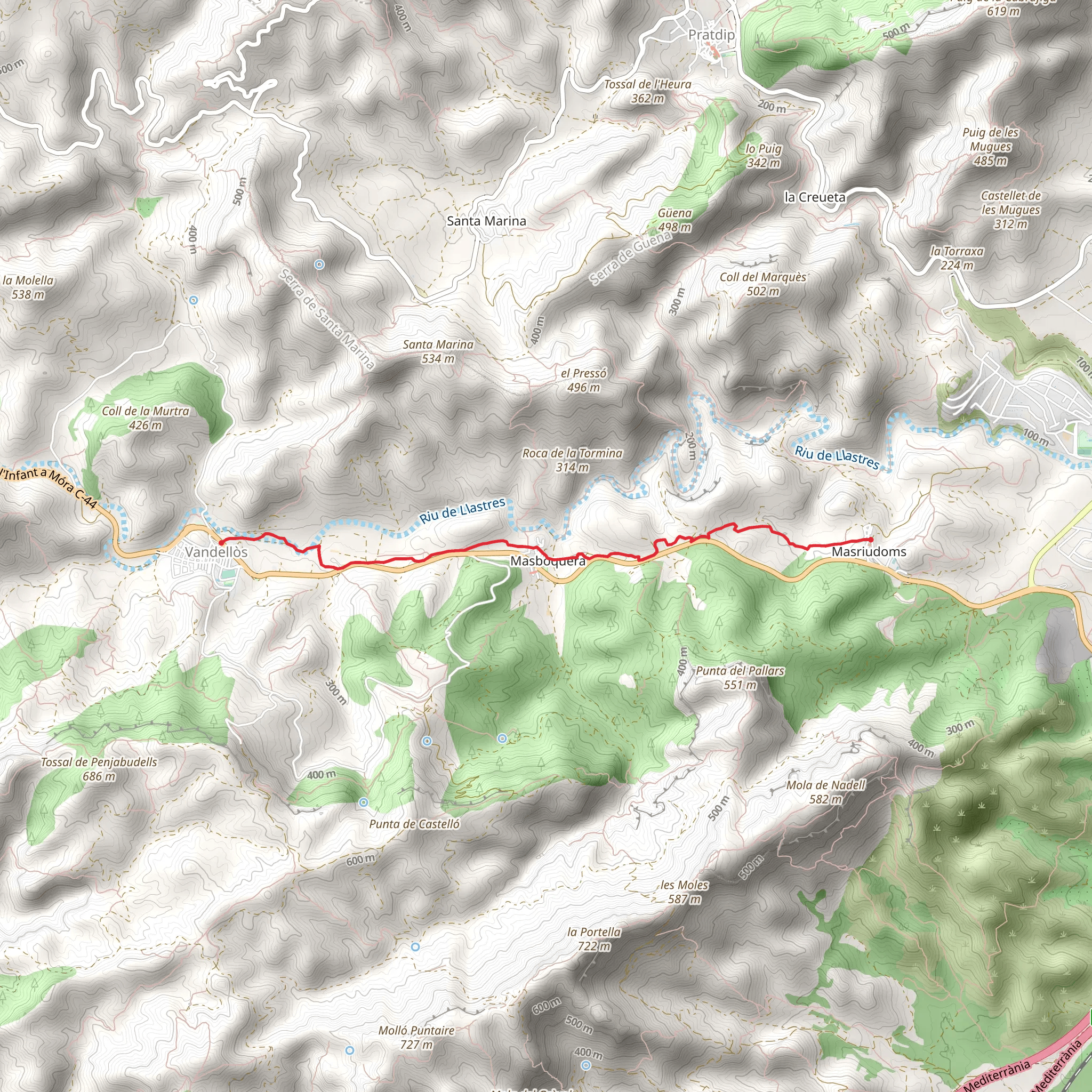 Masriudoms - Vandellos SL C 46 mobile static map