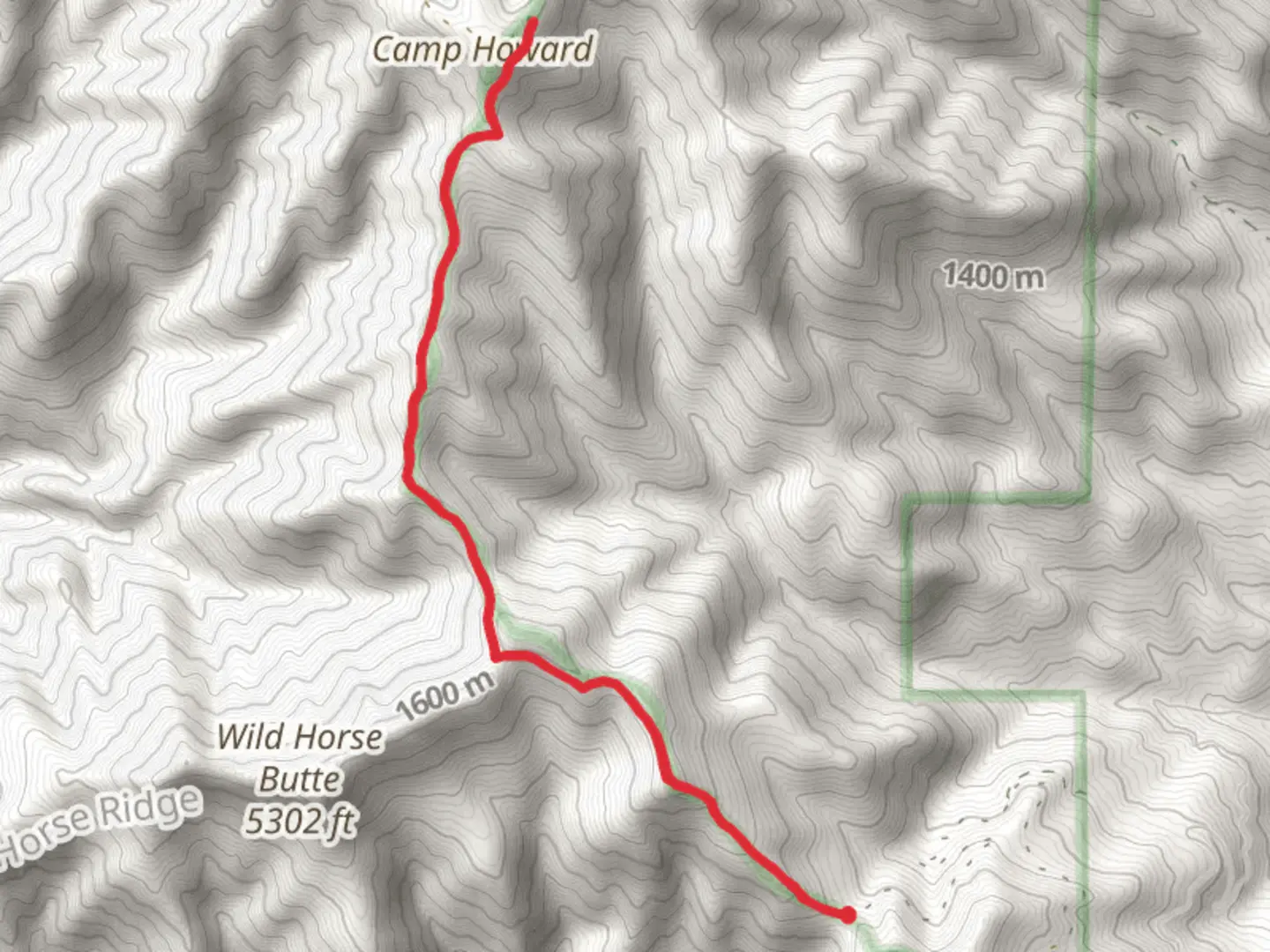 An image depicting the trail Camp Howard Trail and its surrounding area.