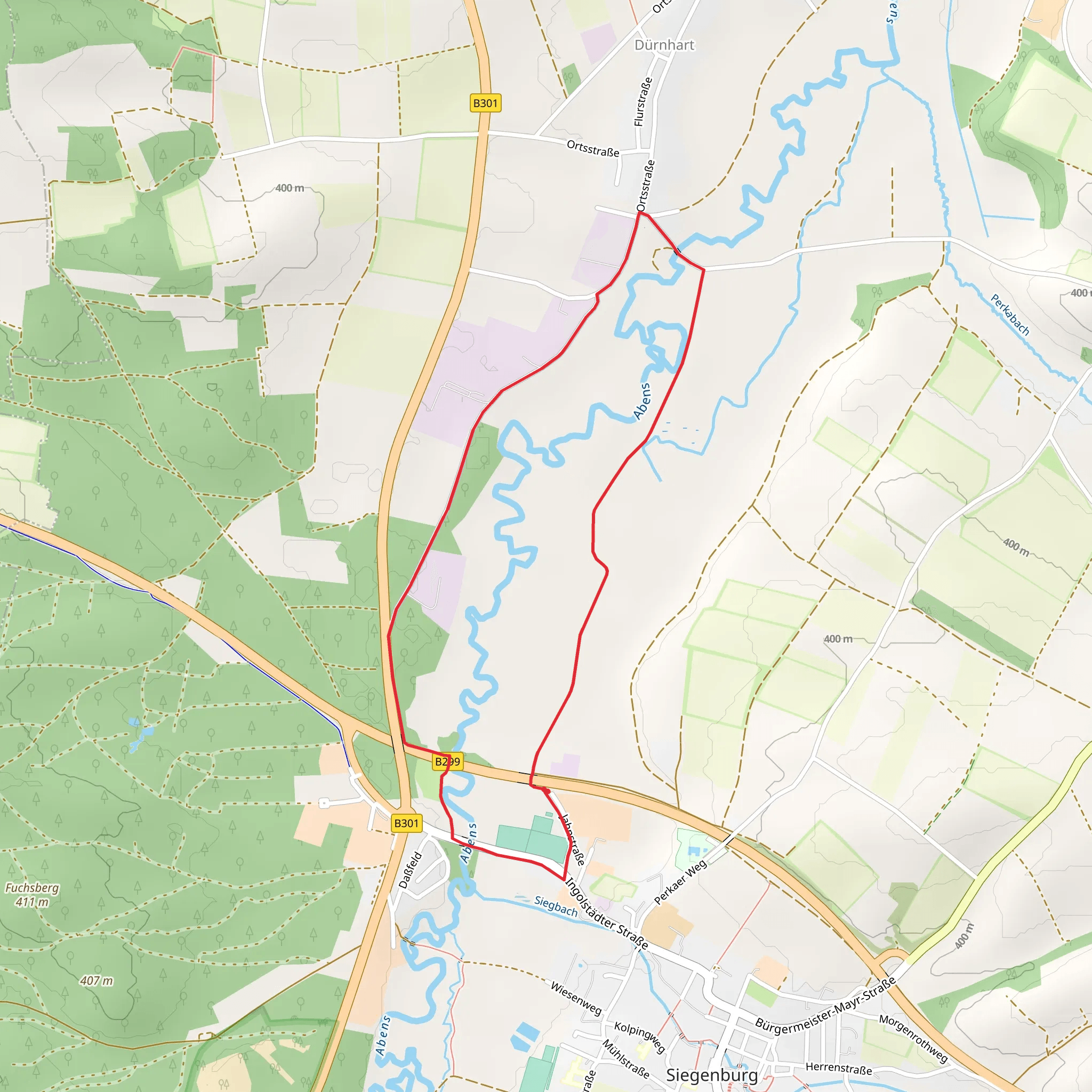 Abens Loop mobile static map