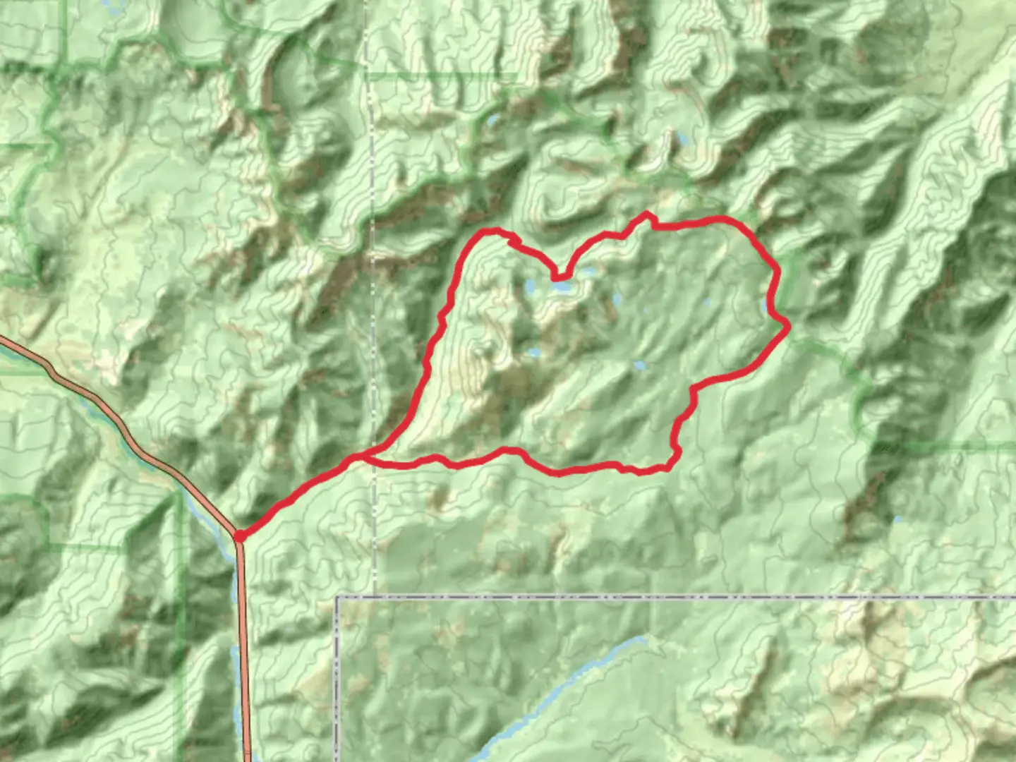 An image depicting the trail Specimen Creek, Crescent Lake, High Lake and Sportsman Lake Loop Trail and its surrounding area.