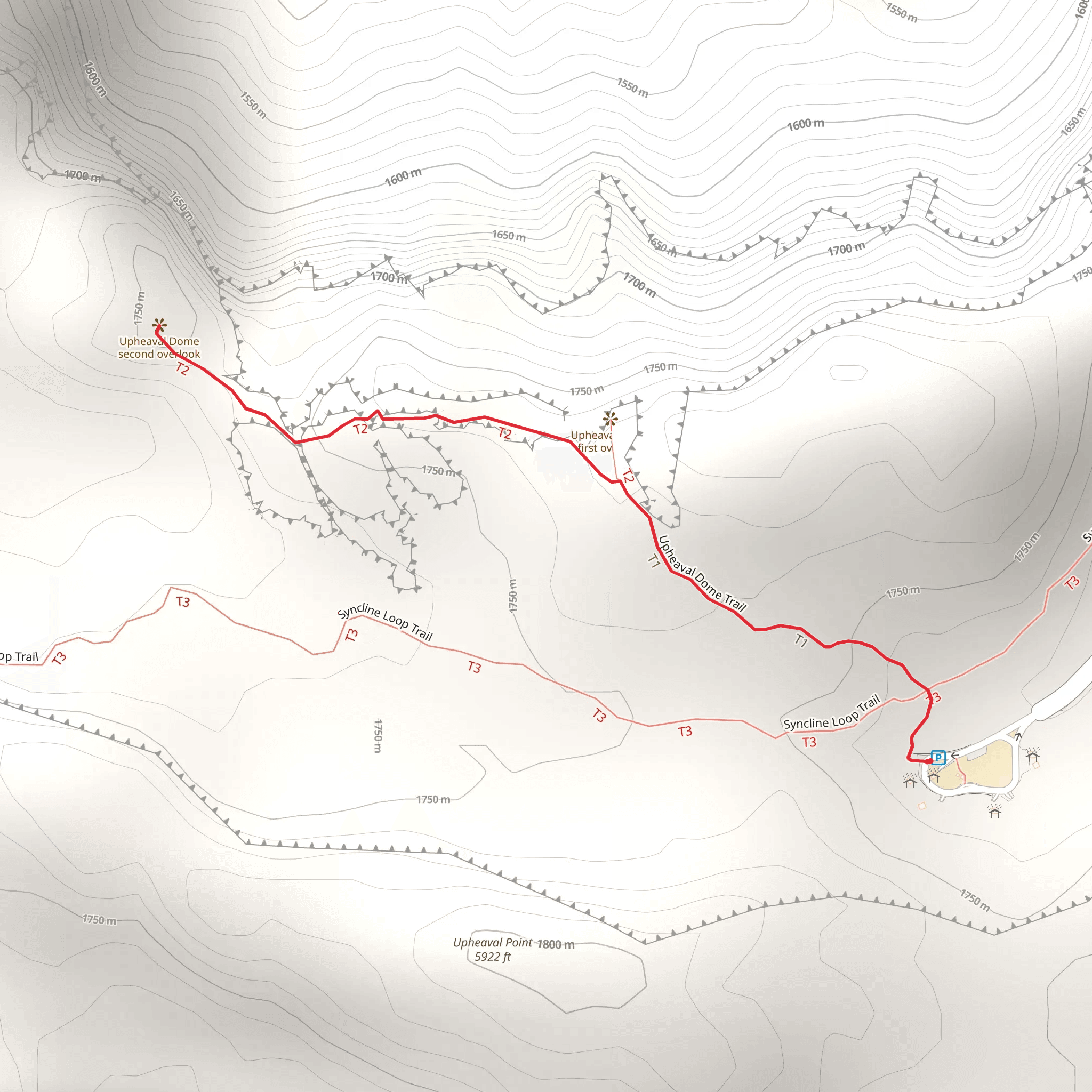 Upheaval Dome Trail mobile static map