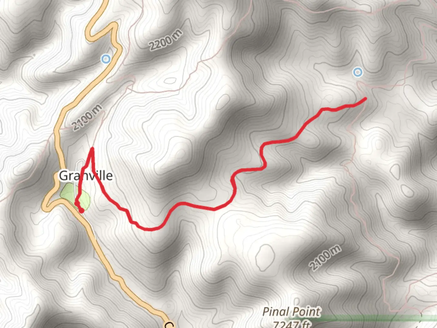 An image depicting the trail Pinal Trail and its surrounding area.