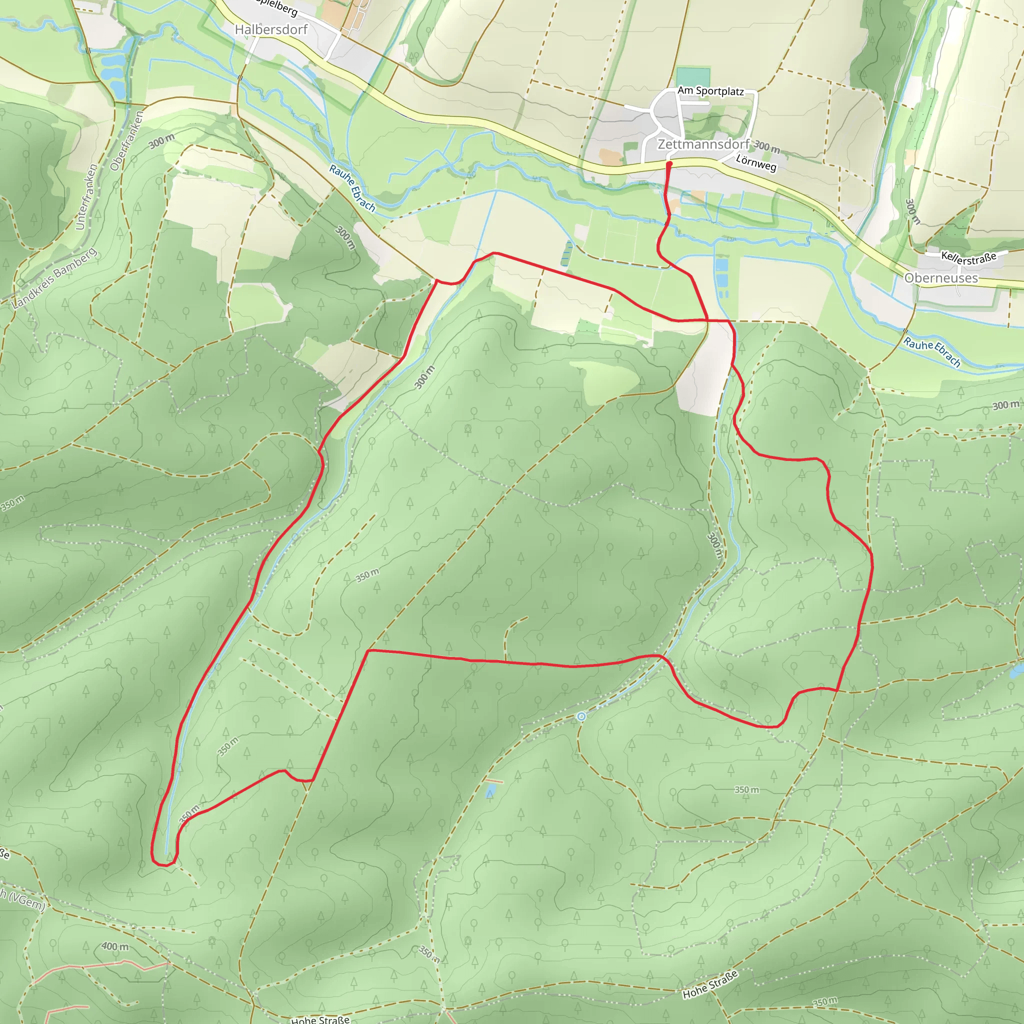 Schoenbrunn im Steigerwald Loop mobile static map