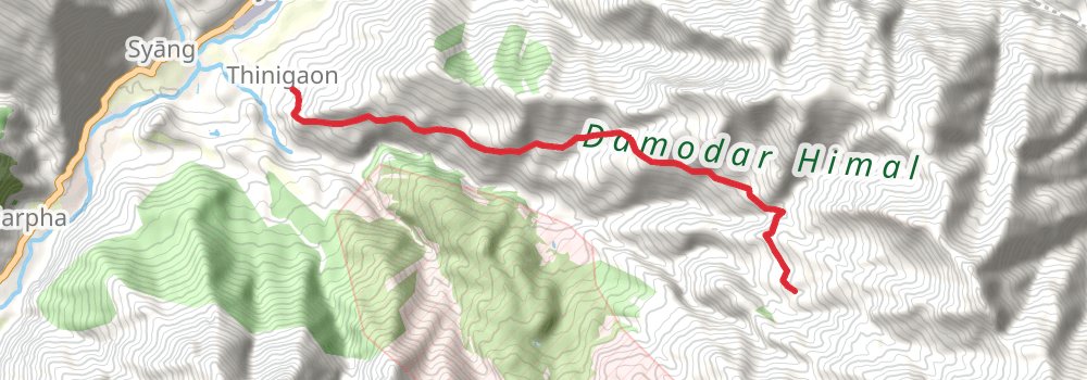 Tilicho Trek stage 6 Map