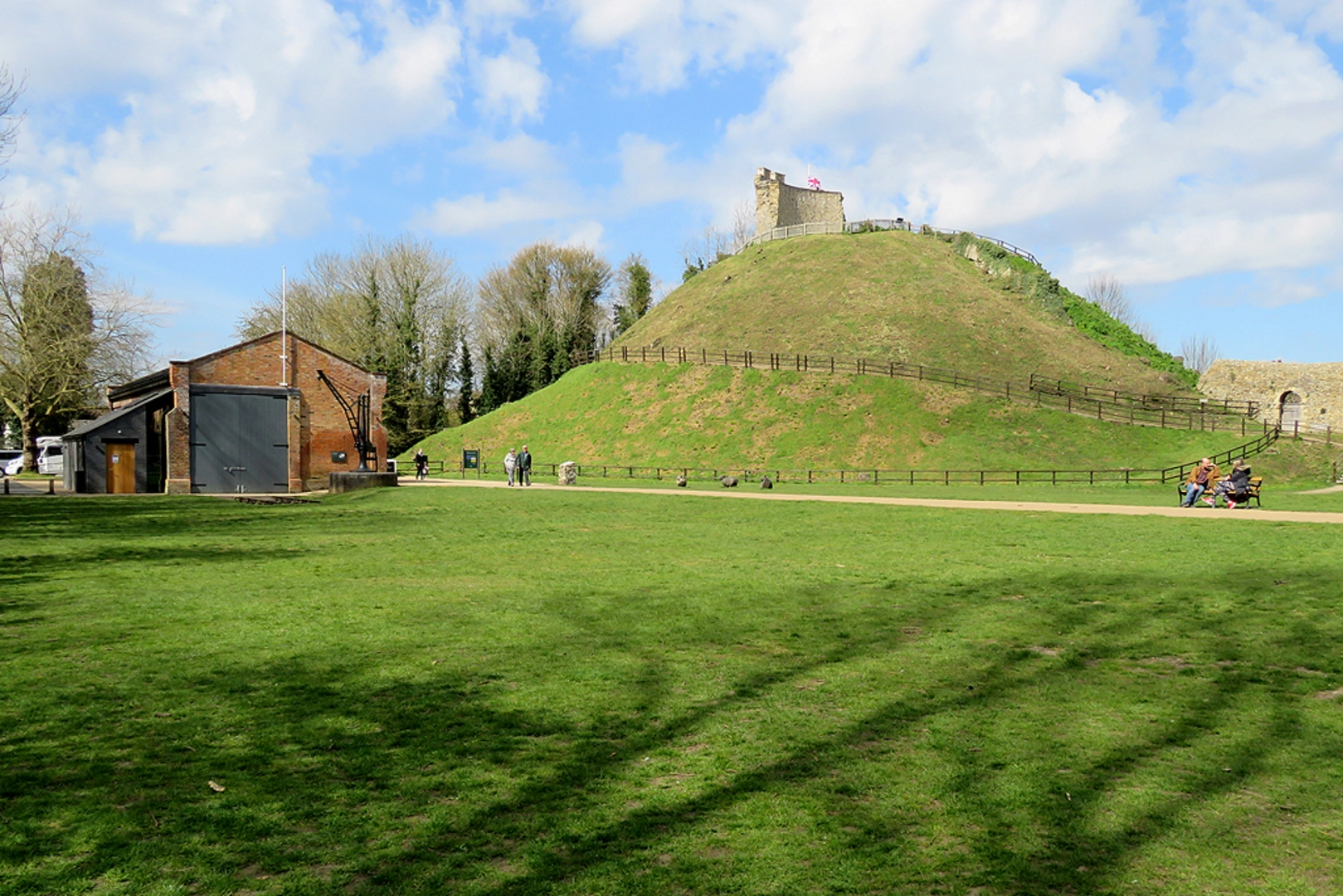An image depicting the trail Clare Castle Country Park and its surrounding area.