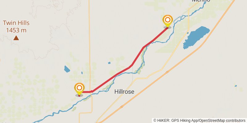 American Discovery Trail North Route stage 210 Map