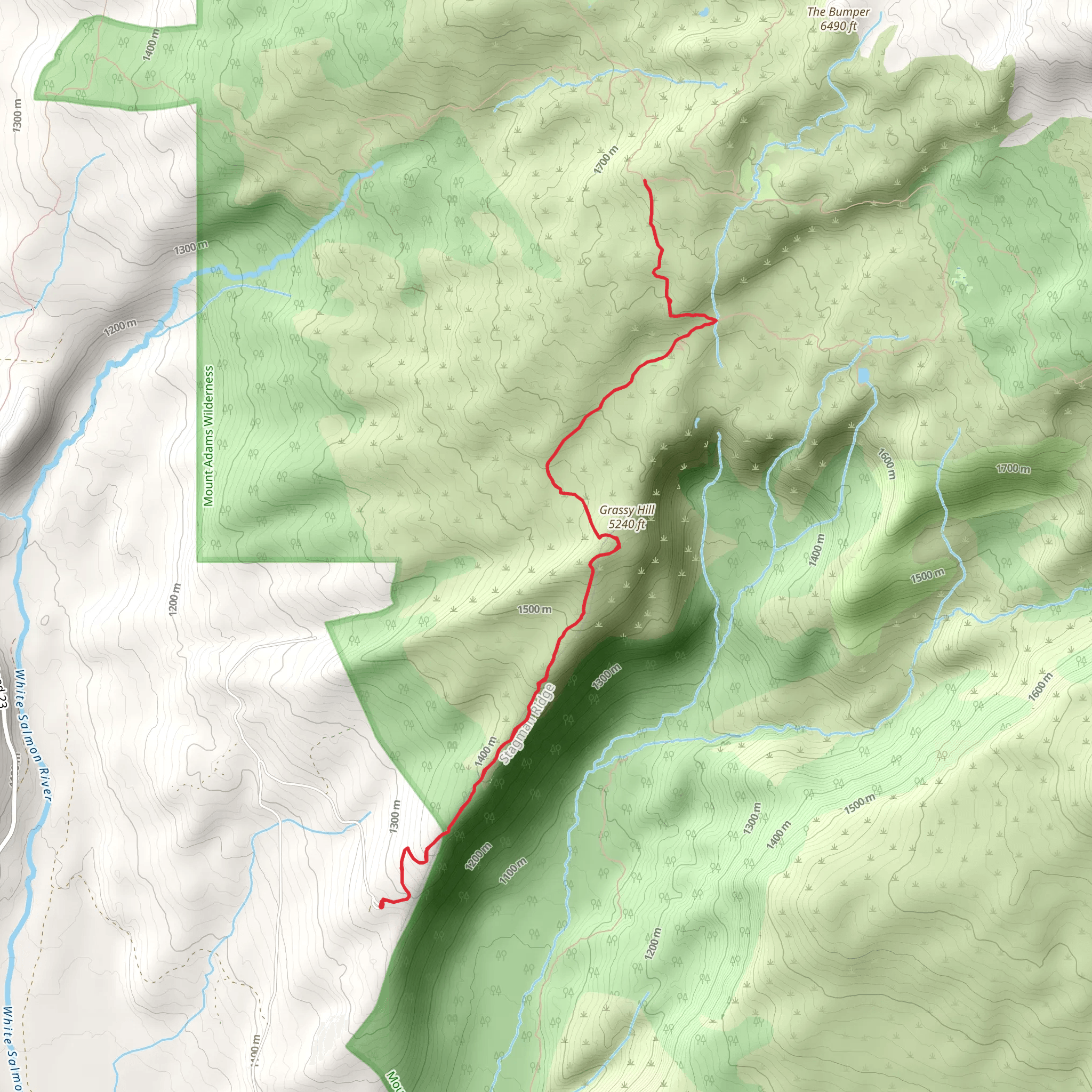 Stagman Ridge Trail mobile static map