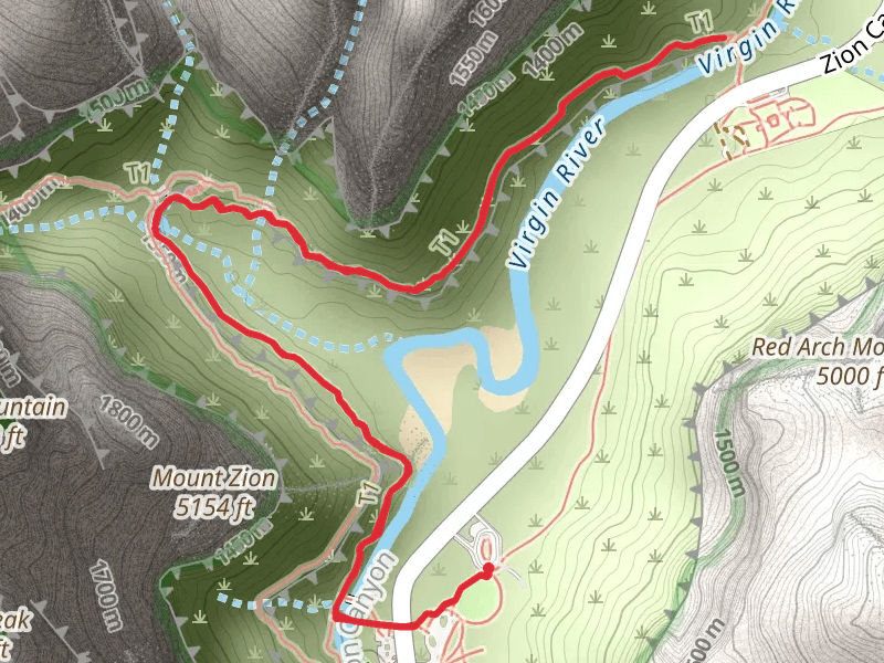 Lower Emerald Pool and Kayenta Trail