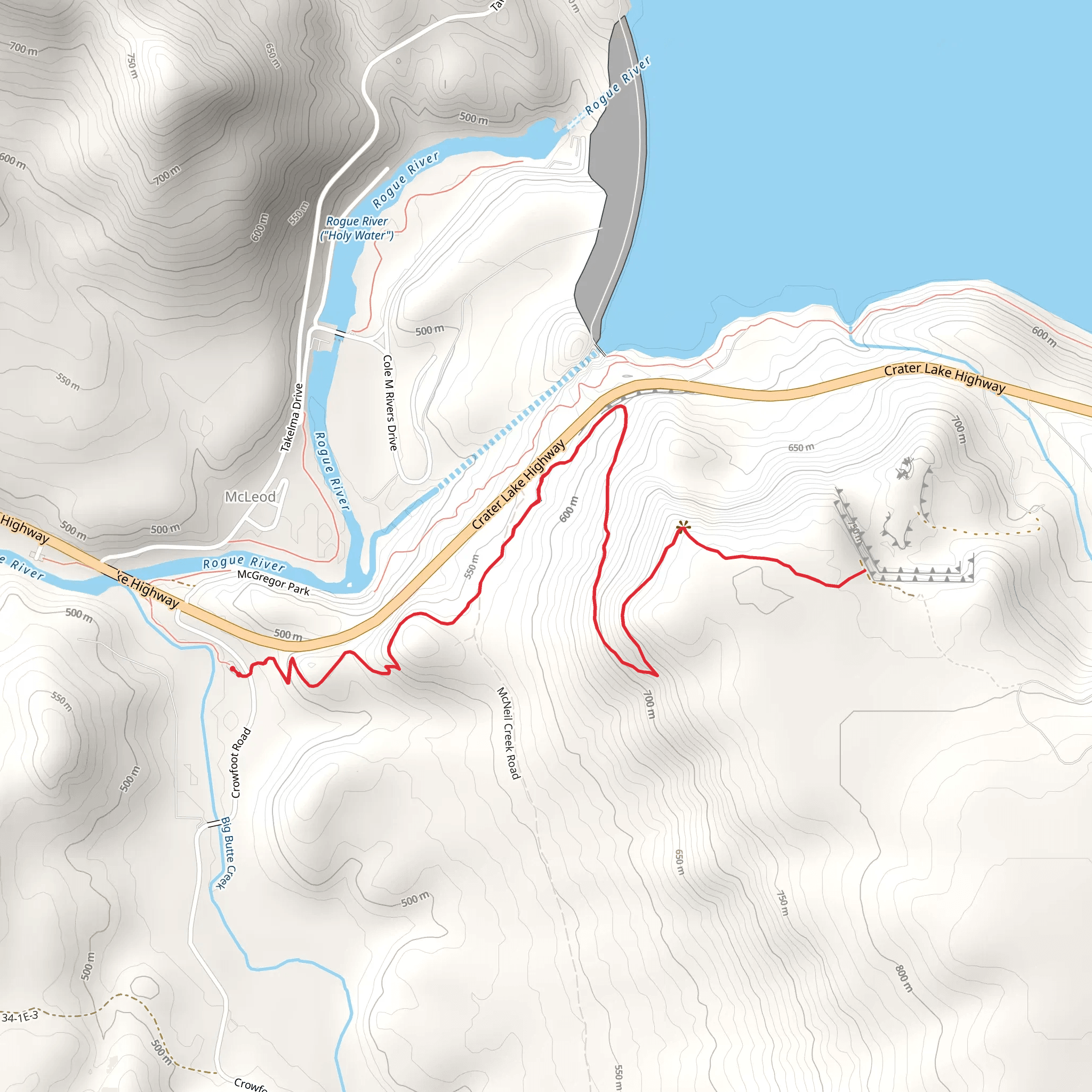 Viewpoint Mike Trail mobile static map