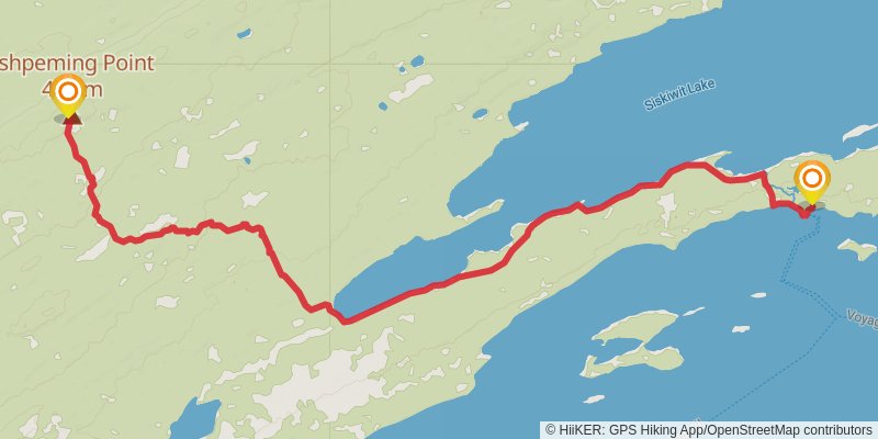Greenstone Ridge Trail spur 2 Map