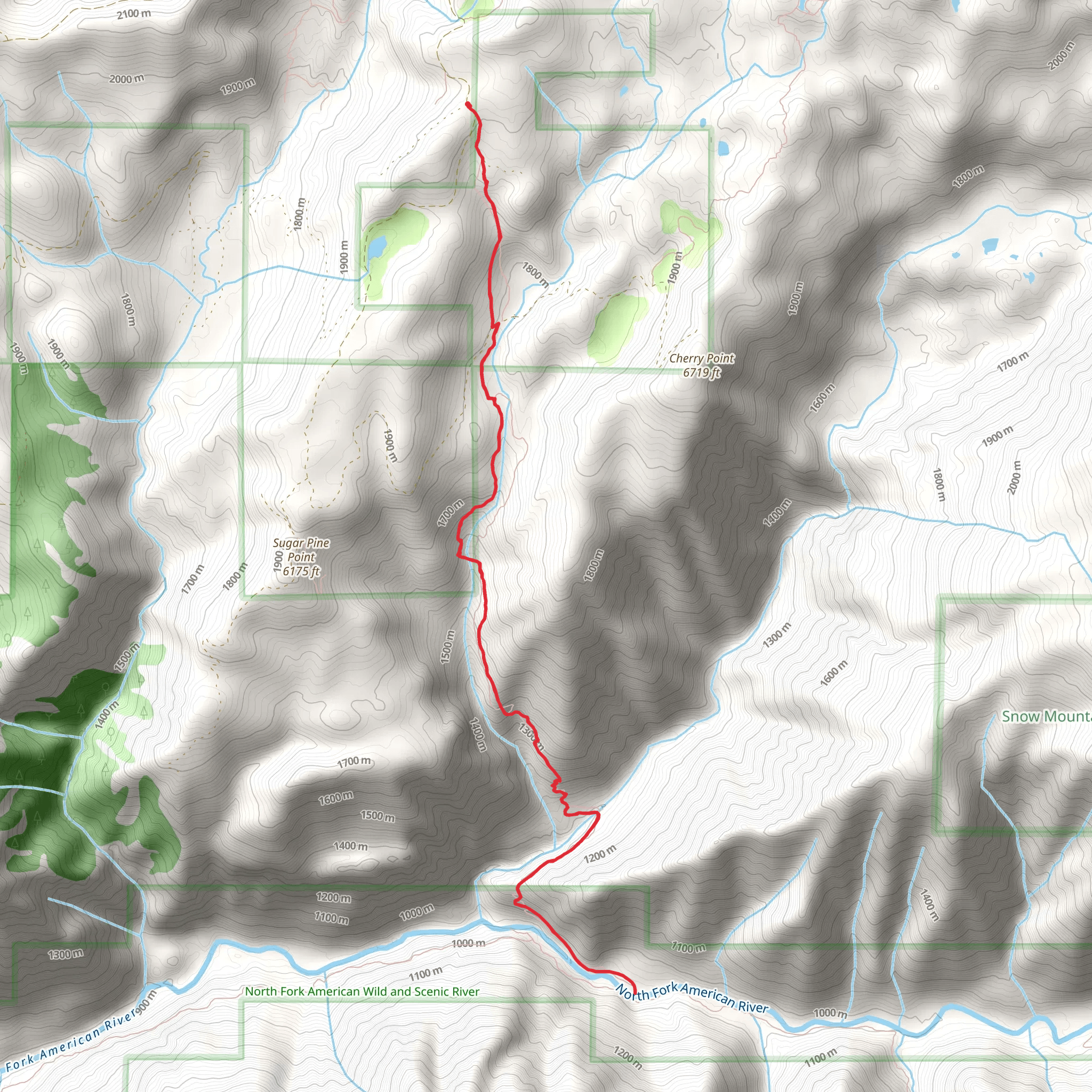Big Granite Trail mobile static map