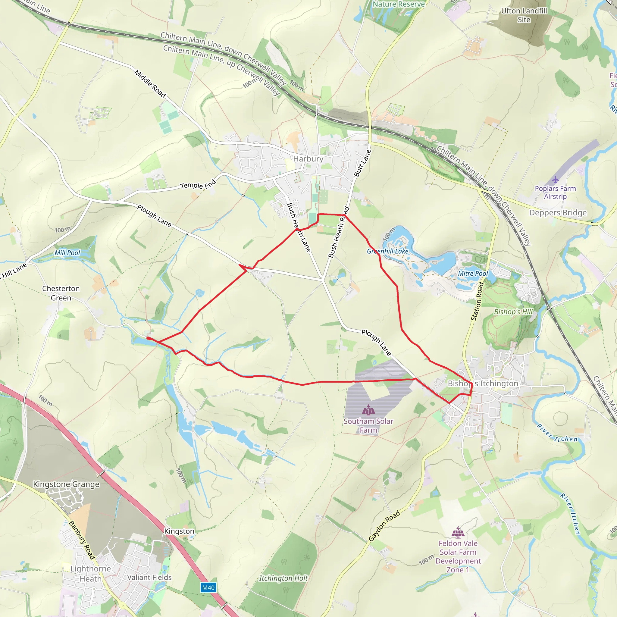 Bishop's Itchington Loop mobile static map