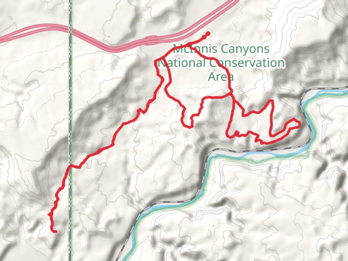 An image depicting the trail ADT, Rabbit Valley 4 Trail and its surrounding area.