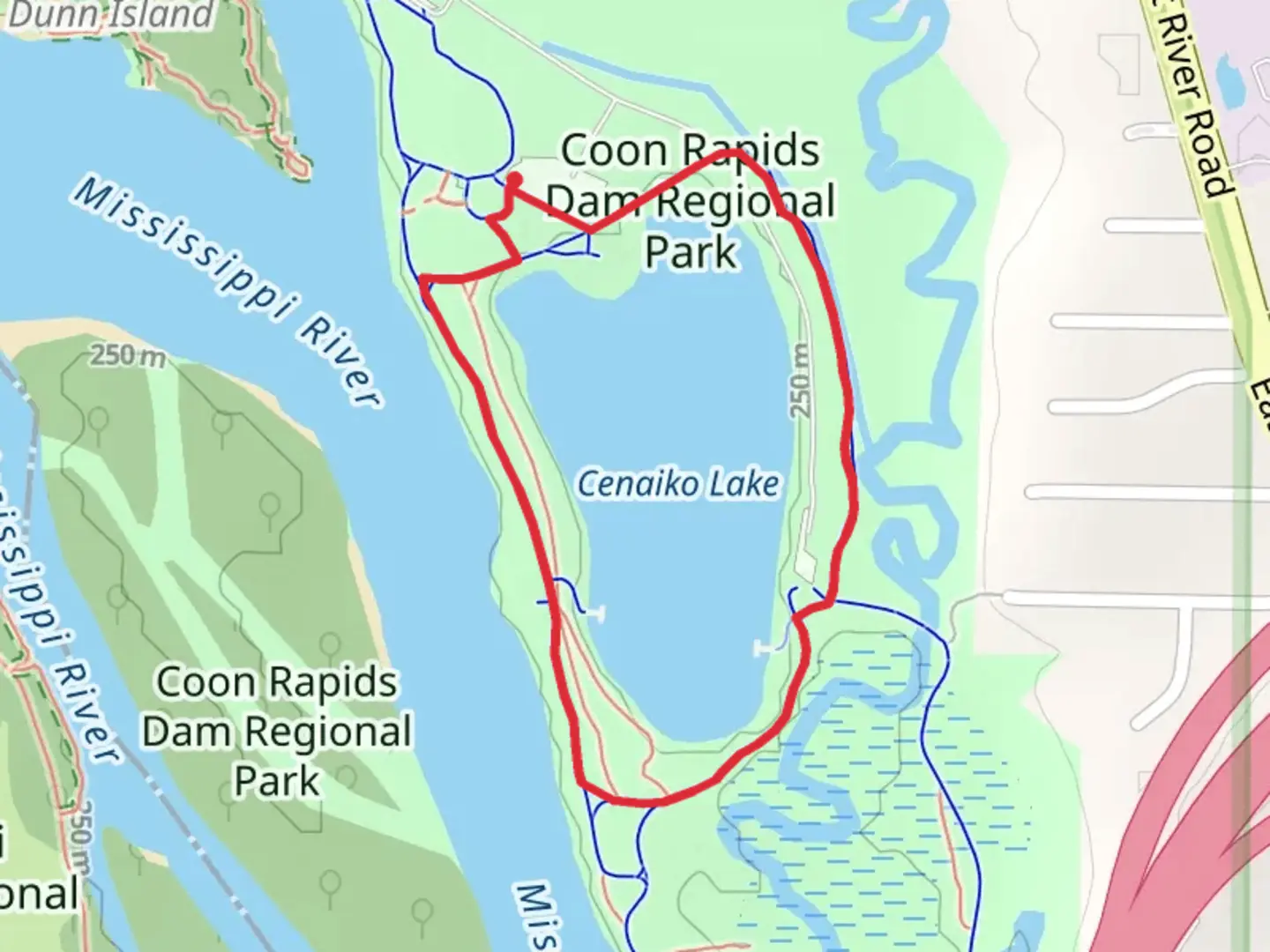 An image depicting the trail Cenaiko Lake Loop and its surrounding area.