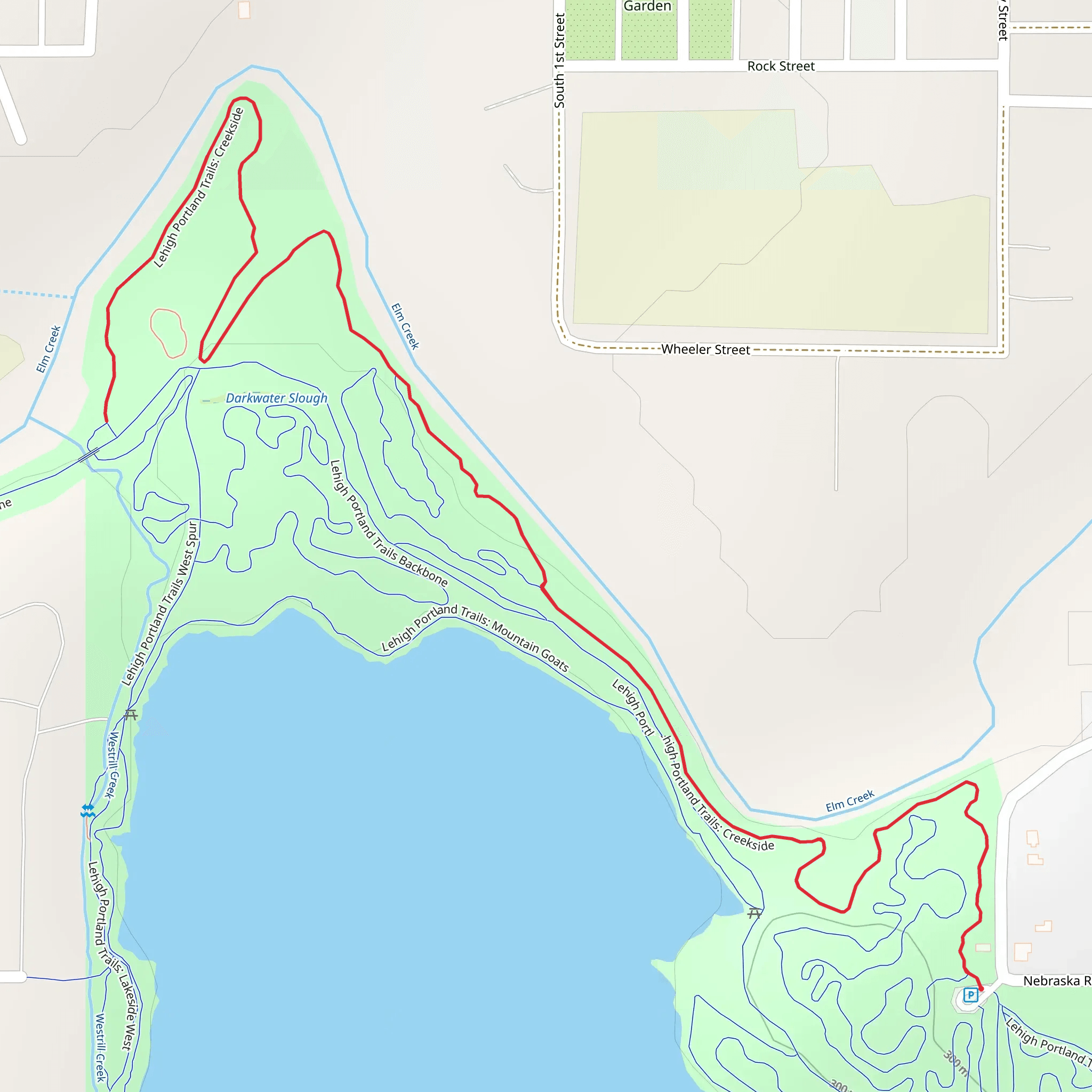 Lehigh Portland Trails - Creekside mobile static map