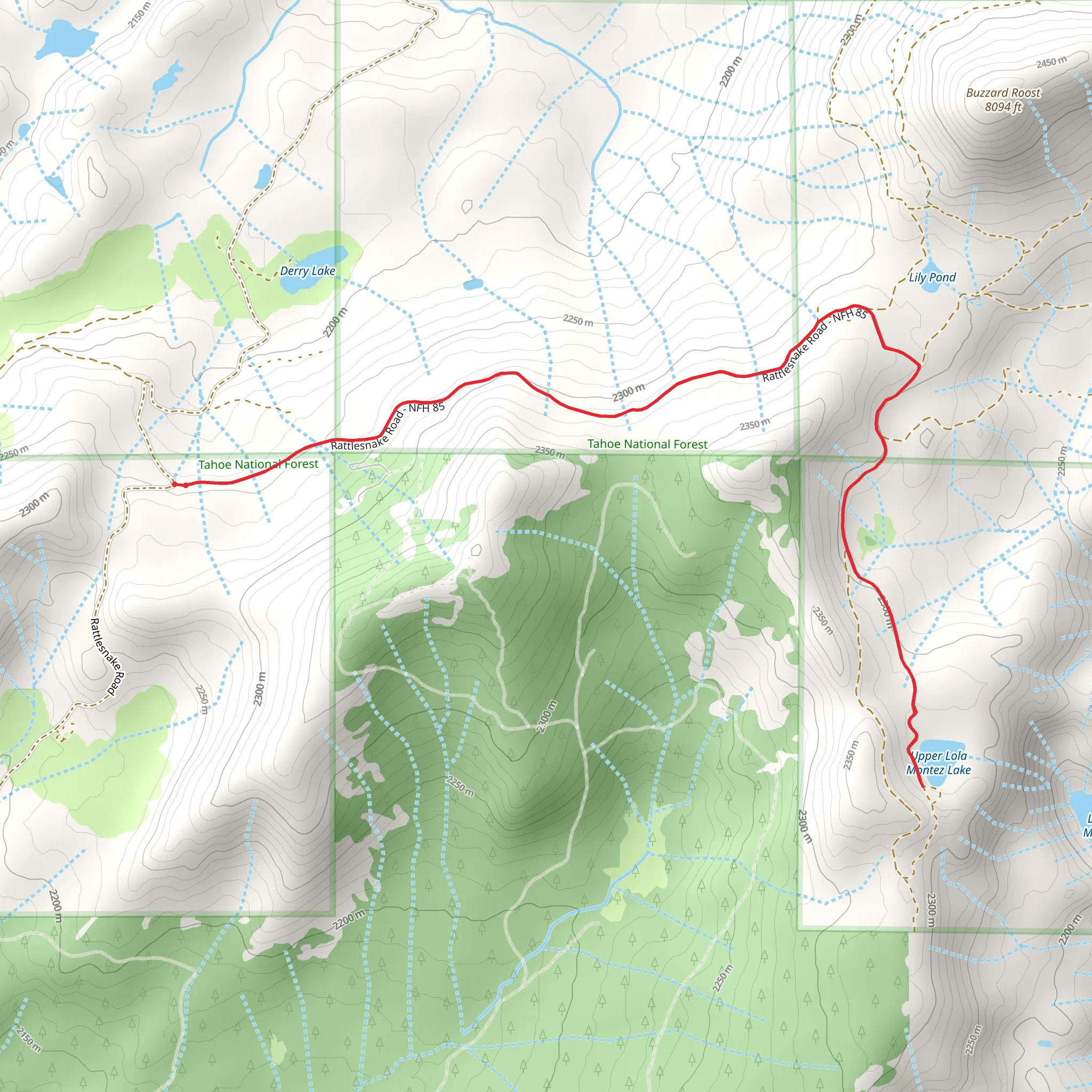 Upper Lola Montez Trail mobile static map