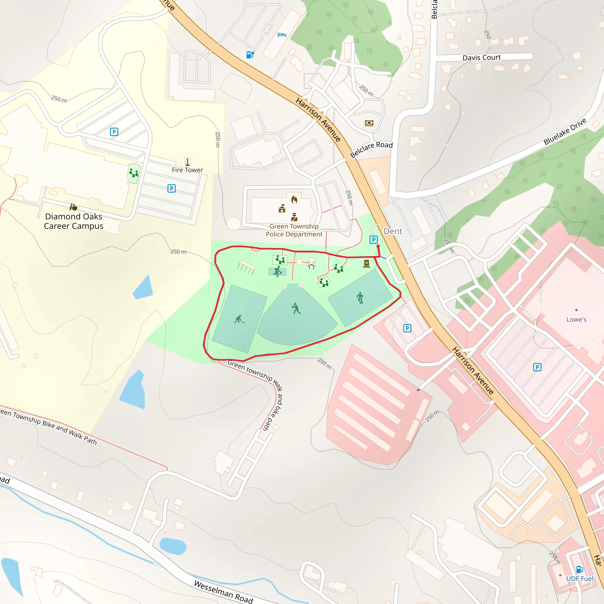 Veterans Park Loop mobile static map
