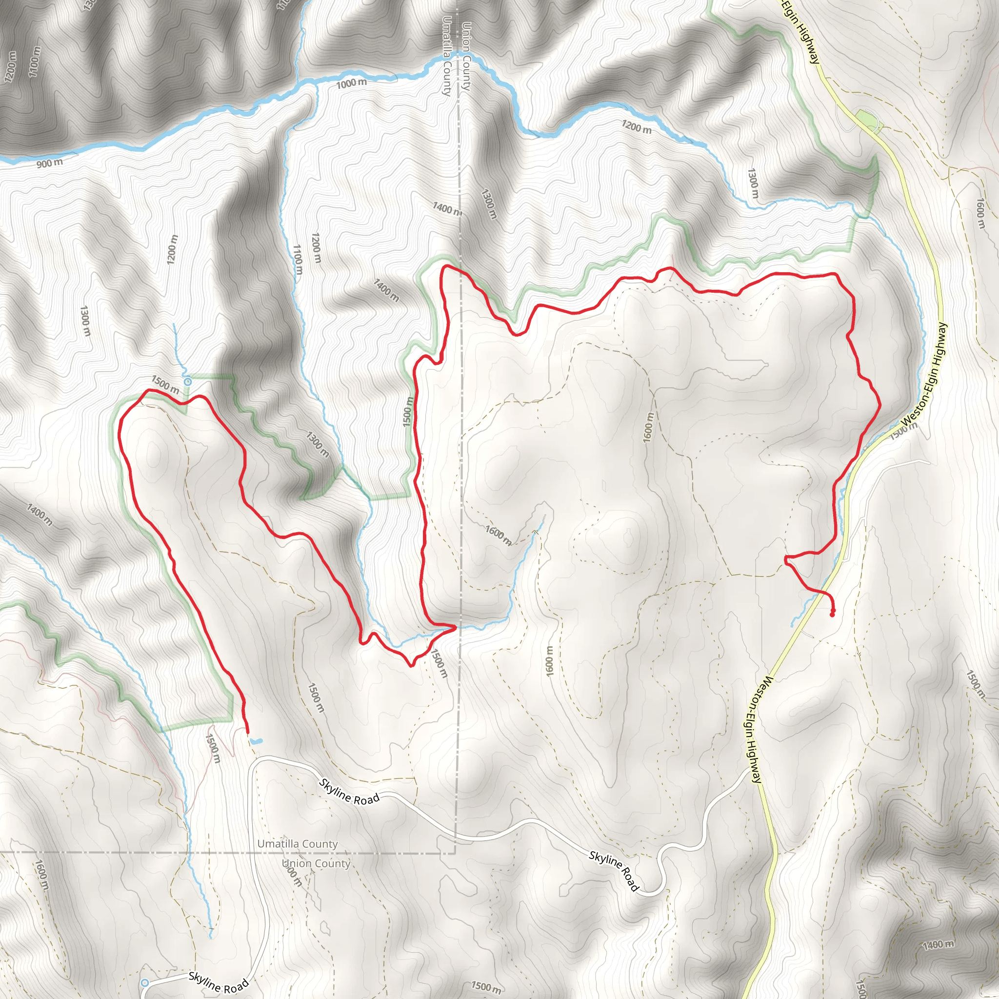 Umatilla Rim Trail mobile static map