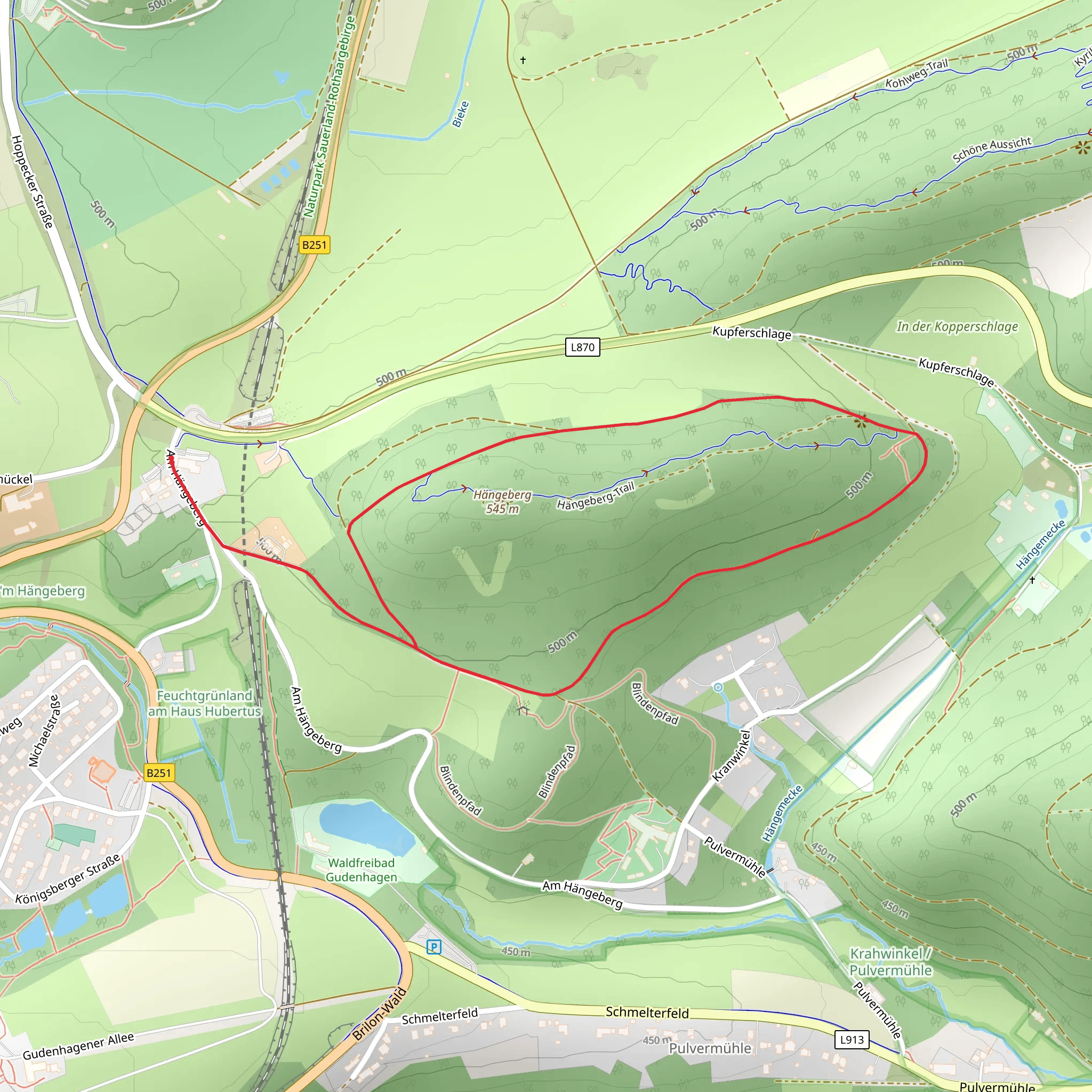 Hängeberg Loop mobile static map