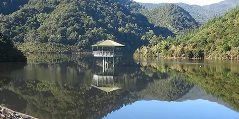 An image depicting the trail Maitai River Walk and its surrounding area.