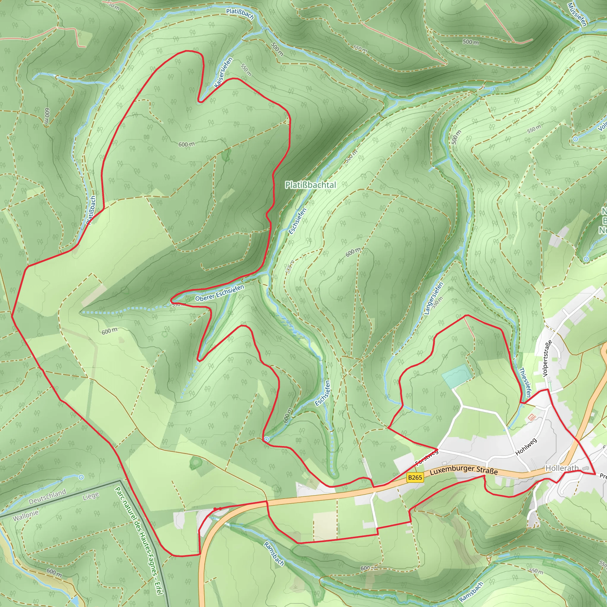 Kaiserdell Loop in Hollerath mobile static map