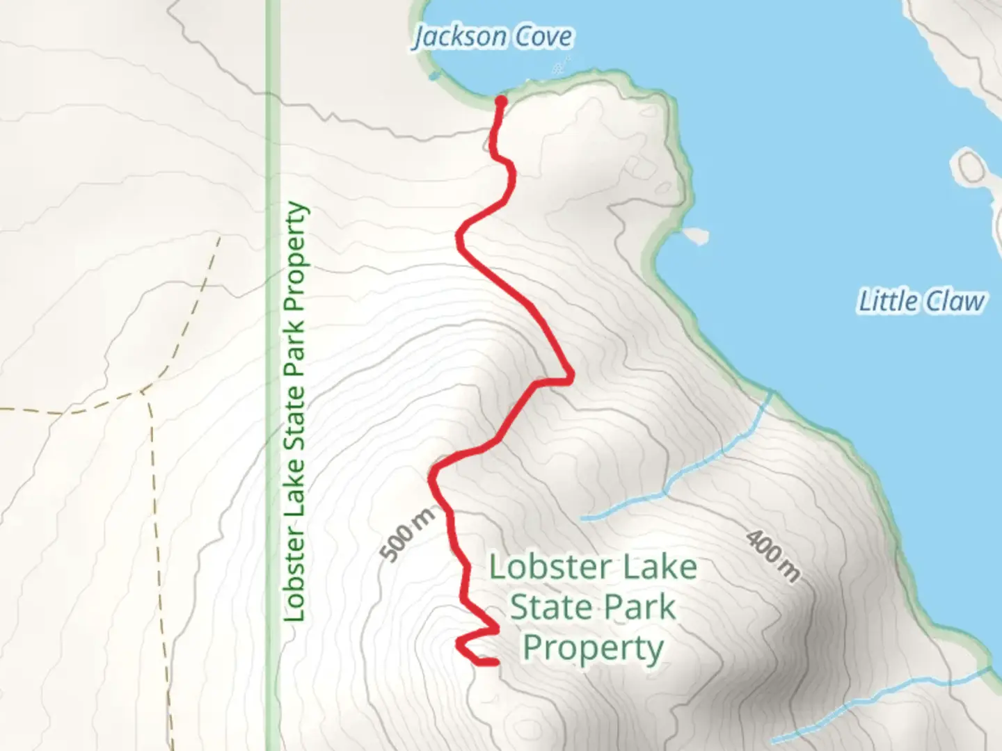 An image depicting the trail Lobster Mountain Trail and its surrounding area.