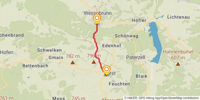 Heilige Landschaft Pfaffenwinkel - Nordschleife alt 1 Map